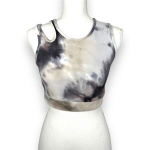 Vintage Havana Lunar Cloud Tie Dye velour cutout Cropped tank NWT